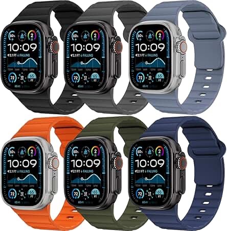 SIMILAR Unbranded 6 Pack Sport Bands for Apple Watch 40mm/41mm/44mm/45mm/49mm/46mm