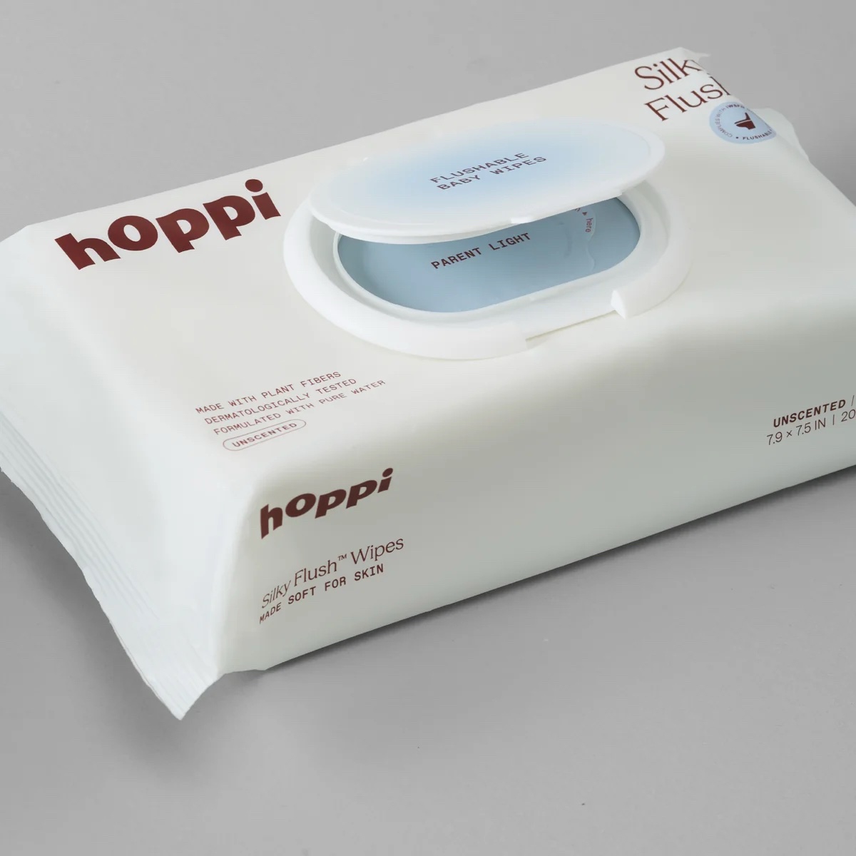 Hoppi Flushable Wipes, 224 Count (4 Packs of 56)