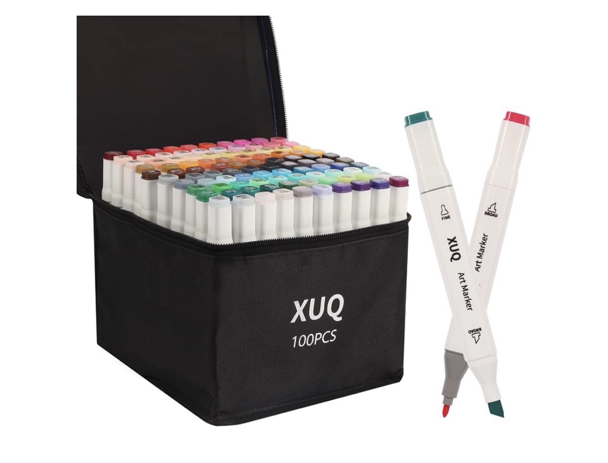Touch 100-Piece Alcohol Marker Set in Carrying Case