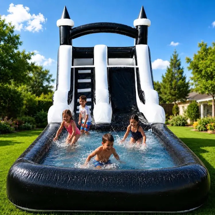 (Stock photo not exact match) Inflatable Water Slide
