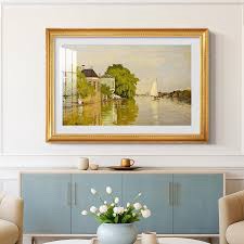 Houses on the Achterzaan, 1871-Claude Monet-Custom Framed Canvas