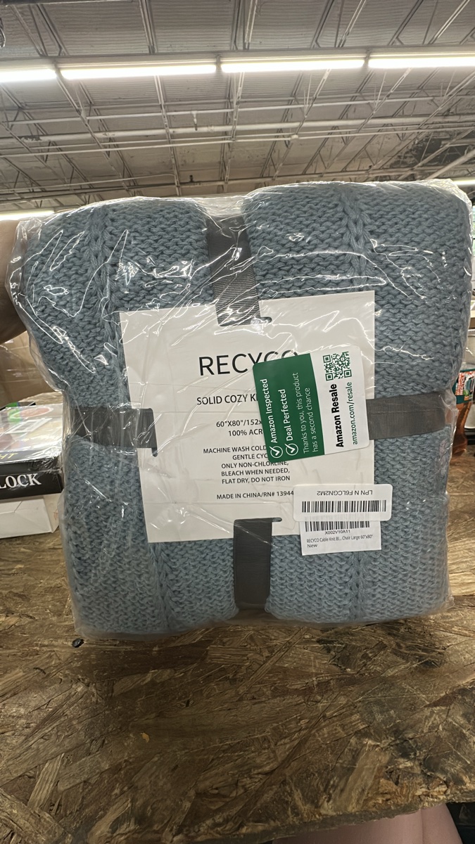 RECYCO Cable Knit Blanket Large 60"x80"