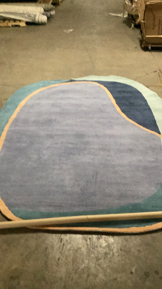 Hand Tufted 100% Wool Rug - Blue Multi, 7'6" x 9'6"