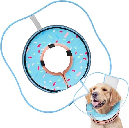 Supet Sponge Dog Cone Recovery Collar - Size XL, Solid Blue