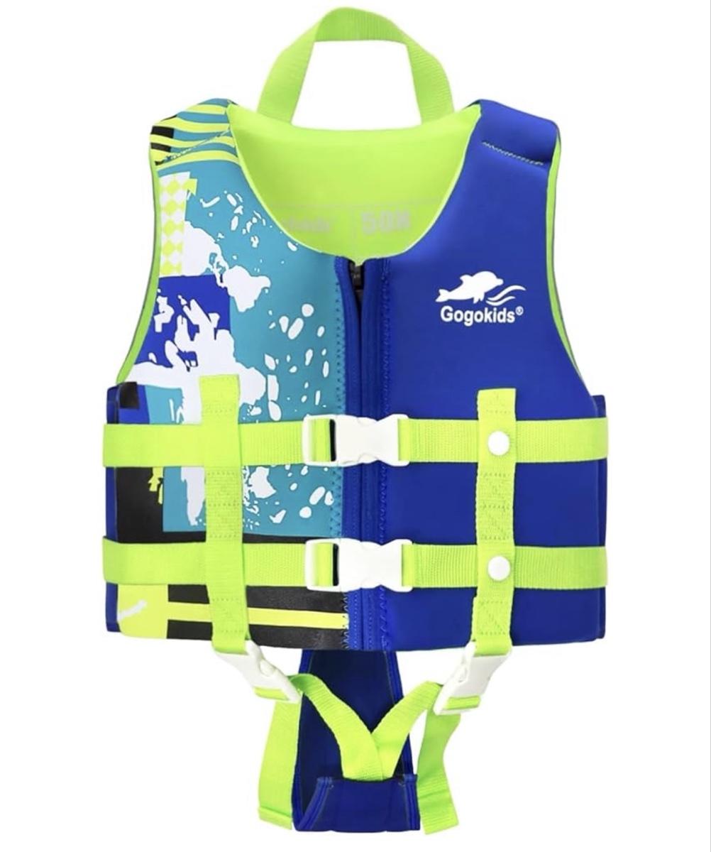 Pottway Children's Swim Life Jacket Vest - Dino Print Size S