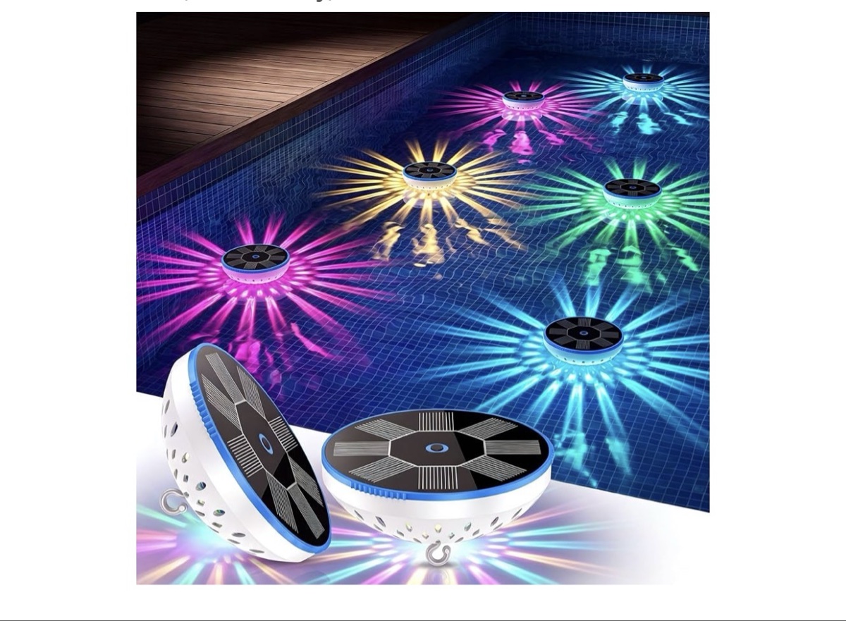 Clasbe Solar Pool Light 1800mAh Floating LED Light