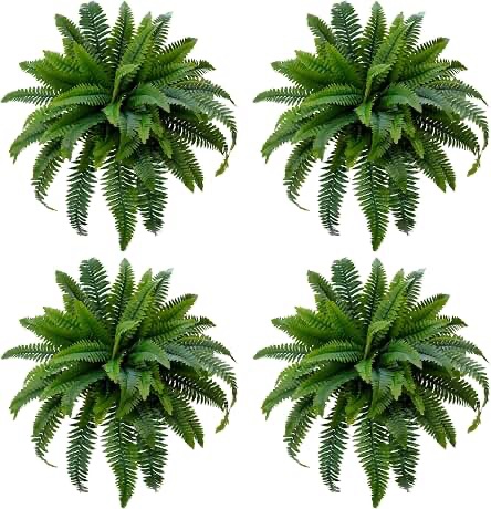 Senjie Artificial Fern Plant Office Decor (4pcs)