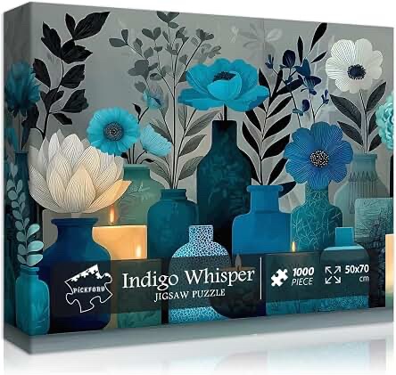 Pickforu Indigo Whisper 1000-Piece Jigsaw Puzzle