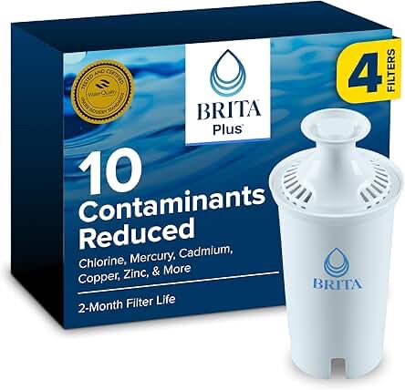 Brita Plus High-Density Replacement Water Filters - 4 Pack