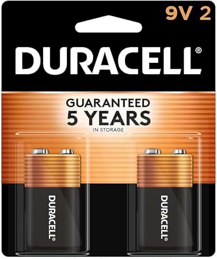 Duracell 9V Batteries, 2-Pack