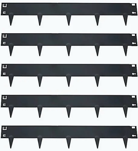 4-Foot Black Steel Edging with 4 Stakes (10 Pack)