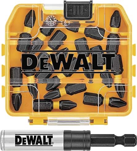 DEWALT FLEXTORQ Impact Ready Locking Magnetic Holder and Bit Tip Set, 15-Piece