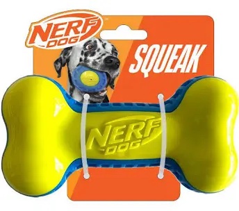 Nerf Dog Tire Bone with Micro Squeaker Technology