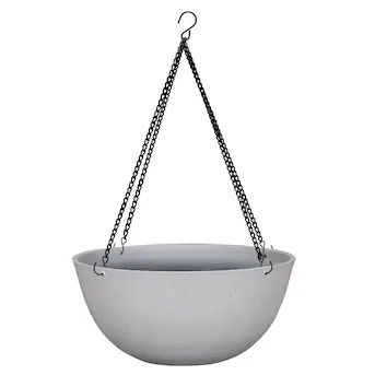 Set of 2 allen + roth 8-Inch Cape Hanging Planter, White