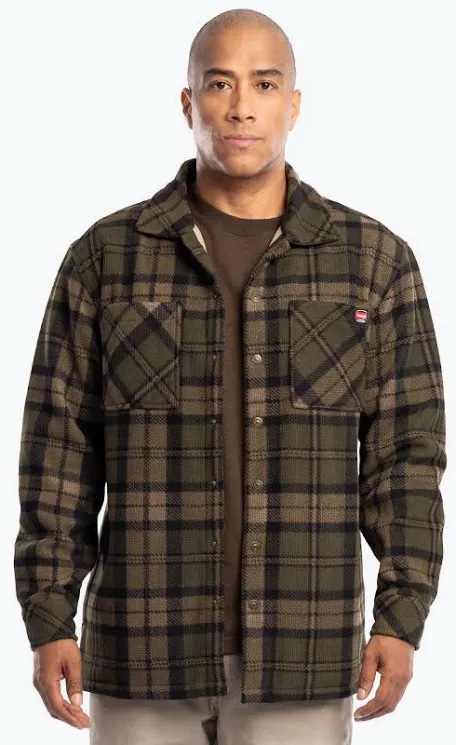 Wrangler Workwear Flannel Overshirt - Caviar Plaid