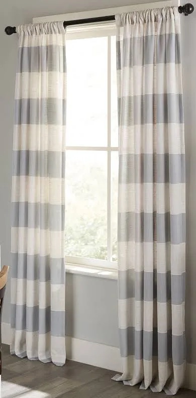 Style Selections Sheer Voile Rod Pocket Panel, Eggshell, 84-inch