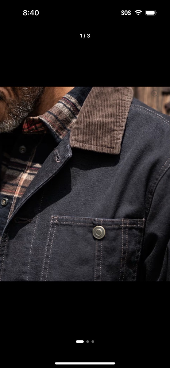 Wrangler Workwear Men's Chore Coat Jacket with Corduroy Collar