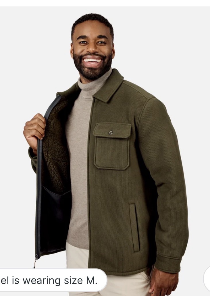 Free Country Men's Sherpa Fleece Lined Jacket