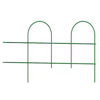 Garden Craft Border Round Top 10in x 10ft Green Powder Coat Garden Edging