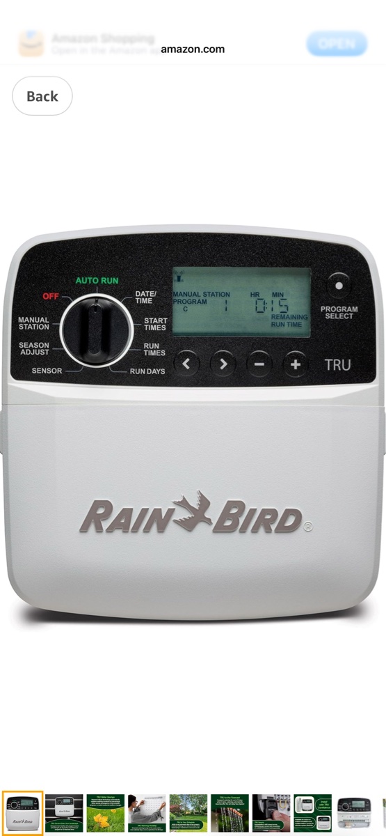 Rain Bird TRU6I 6-Station Indoor Irrigation Controller