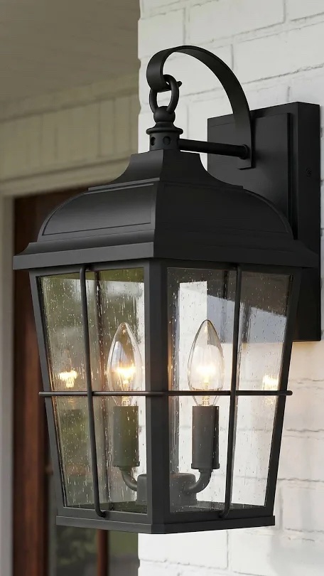 Quoizel Lighting Knox 2-Light Wall Lantern - Matte Black