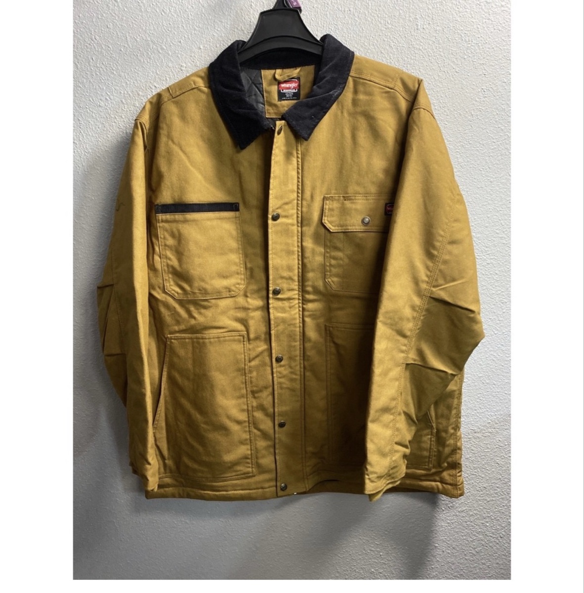 Wrangler Workwear Quilted Shirt Jacket (Caviar/Java) - Large