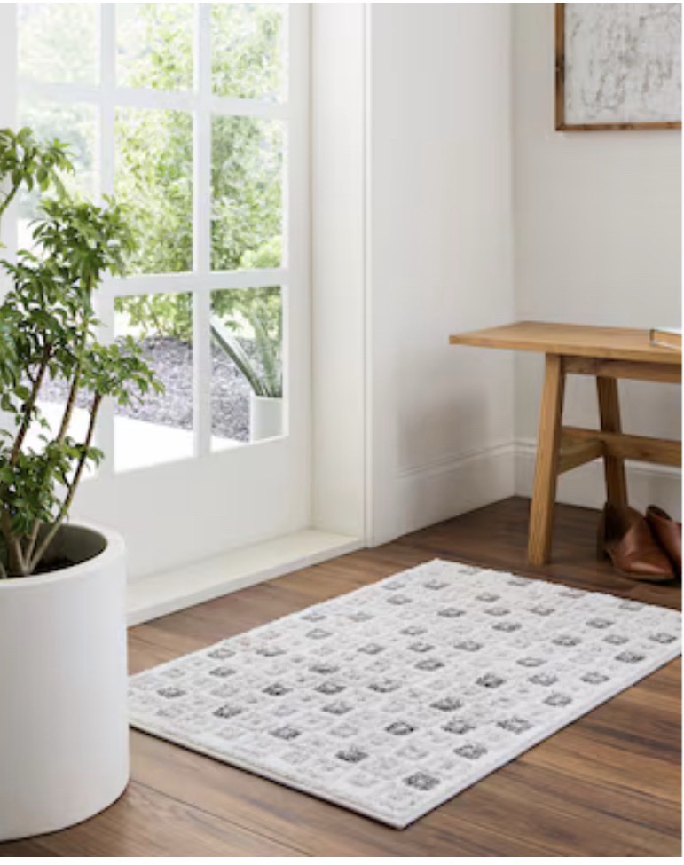 allen + roth Rippled Azure Accent Rug 2 ft x 3 ft