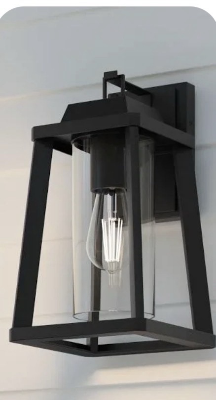 Quoizel Lighting Amsted 1-Light Wall Lantern in Matte Black
