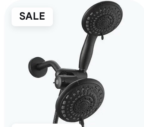 Oxygenics Drench Pure Shower Genius Model 75014 Matte Black Rain + Handheld Combo Shower