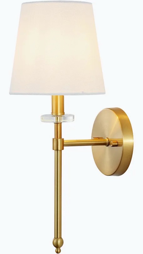Energetic Lighting Wall-Mounted LED Rechargeable Lamp, Golden Finish