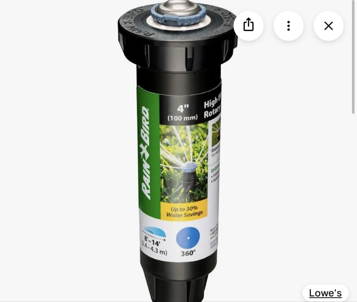 Bird Oscillating Sprinkler - 8'-14' Coverage with Water Spray Pattern