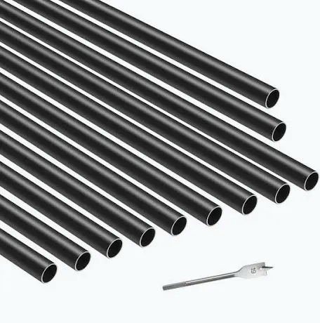 Reliabilt Steel 26-inch Round Railing Balusters - Black Finish, 100 Count
