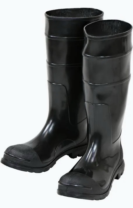 Safety Works Professional 16" Black PVC Steel Toe Boots, Size 12