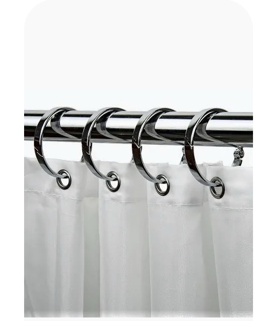 allen + roth Shower Rings, 12 Count, Chrome Finish