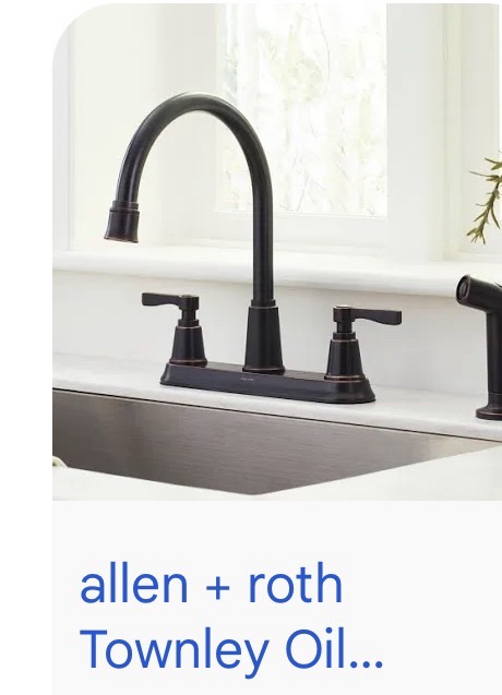 allen + roth Townley Two-Handle Kitchen Faucet - Oil-Rubbed Bronze