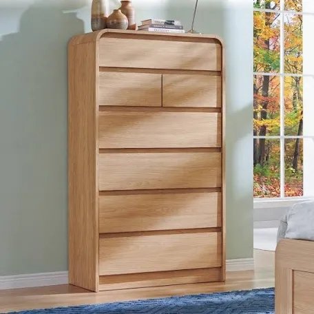Modern 7 Drawer Dresser for Bedroom, 55" Tall