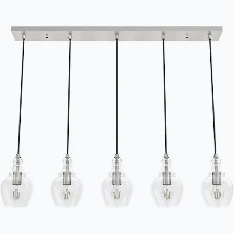 Froney 5-Light Dimmable Linear Kitchen Island Pendant stock photo may not be exact