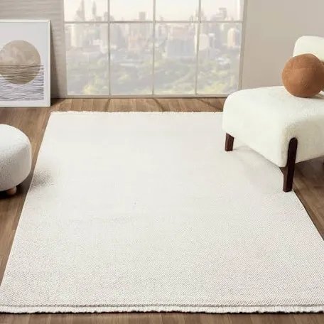 Textured Fringed Area Rug LUXW1039