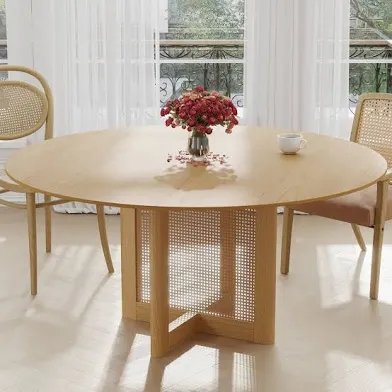 Angjelin Round Wood Dining Table