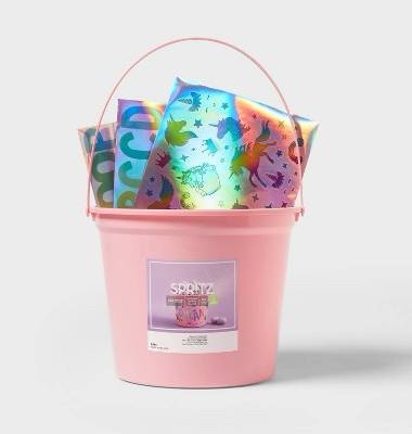 Spritz Easter Bucket with Stickers - Pink