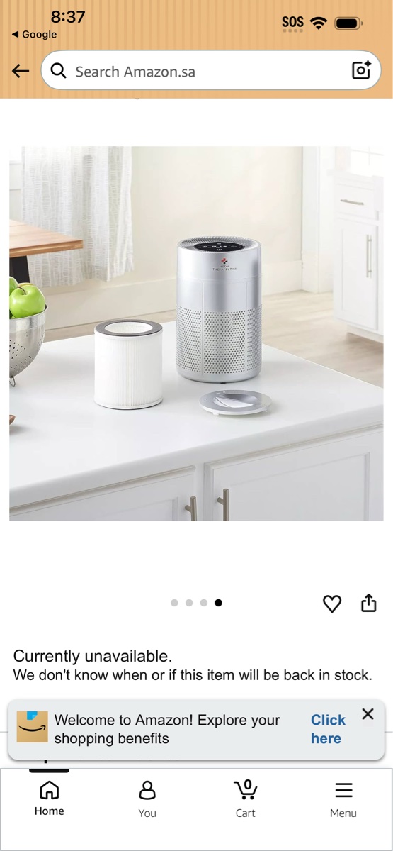 Medic Therapeutics Air Purifier with Built-in UVC Disinfection Light