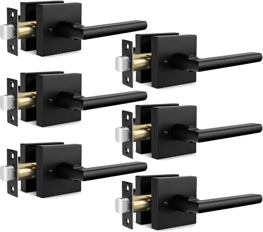KNOBWELL Door Lever Set, Matte Black