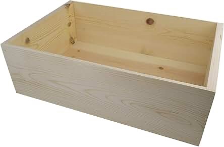 Similar to photo Unfinished Pine Wood Storage Box or Shipping Crate