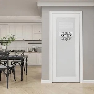Interior Pantry Frosted Door Slab Solid Manufactured Wood Prime