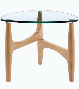 (Box 1 of 2)Euro Style Ledell-24 Side Table Top (Glass Only, Carton 1 of 2)