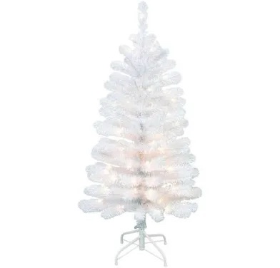 Unbranded White Pre-Lit Christmas Tree