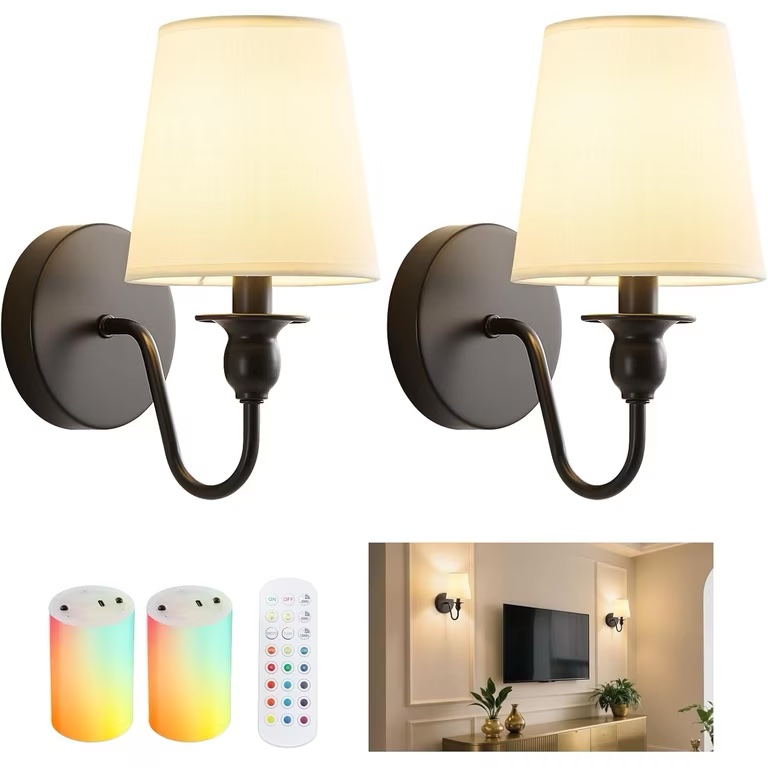(Stock photo may not be an exact match) Set of 2 wall sconces - JBSA1081