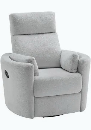 Soho Baby Nottingham Swivel Glider/Recliner - Plush White