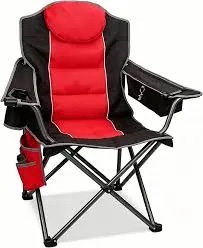 (Yellow in color) ColorSoul Oversized Deluxe Folding Camp Chair & Side Pockets