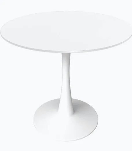 Bristol 24" Round Dining Table with Sintered Stone Top and Stainless Steel Pedestal Base - Seats 2-3 Person for Kitchen and Dining Room